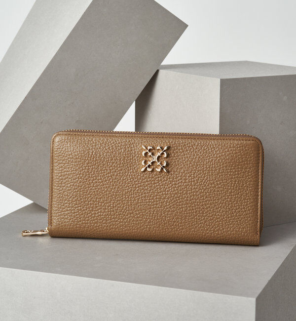  「モノグラムプレートラウンドジップウォレット」|財布|