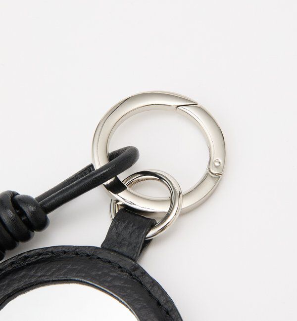  「【再値下げ】ミラー付きレザーチャーム」|チャーム・キーホルダー|