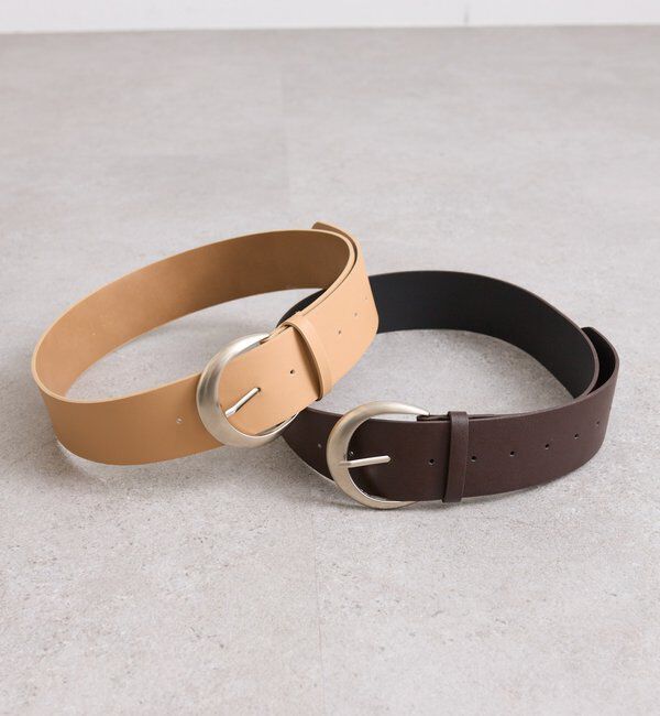  「ラウンドバックルワイドベルト」|ベルト|