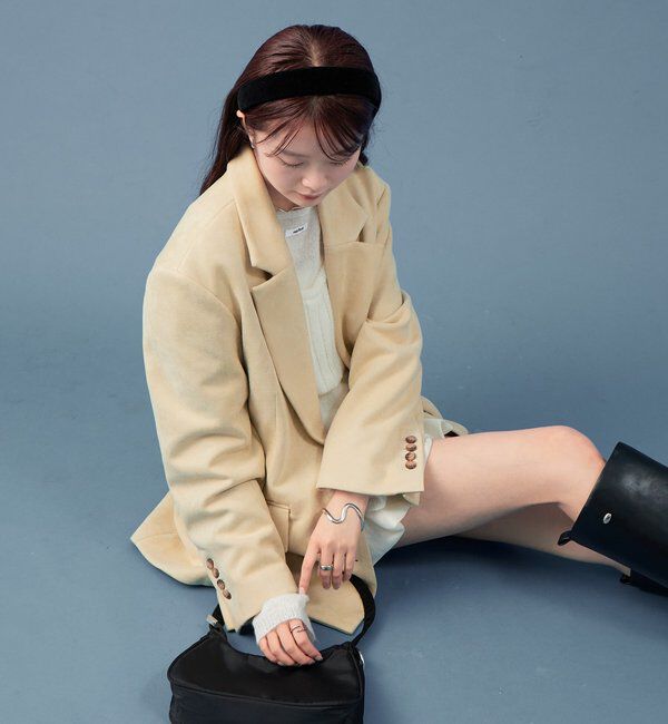  「フェイクスウェードジャケット」|テーラードジャケット|