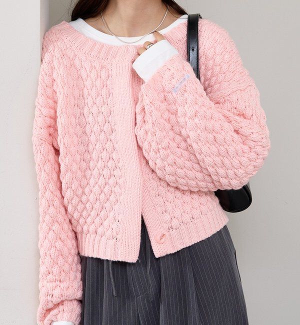  「ポコポコニットカーディガン」|カーディガン|