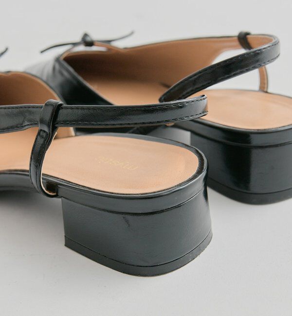  「スクエアトゥリボンパンプス」|パンプス|