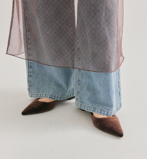  「ポインテッドトゥ ベロアパンプス」|パンプス|