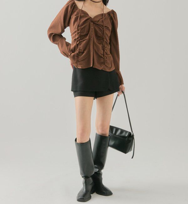  「長袖パフビスチェブラウス」|シャツ・ブラウス|