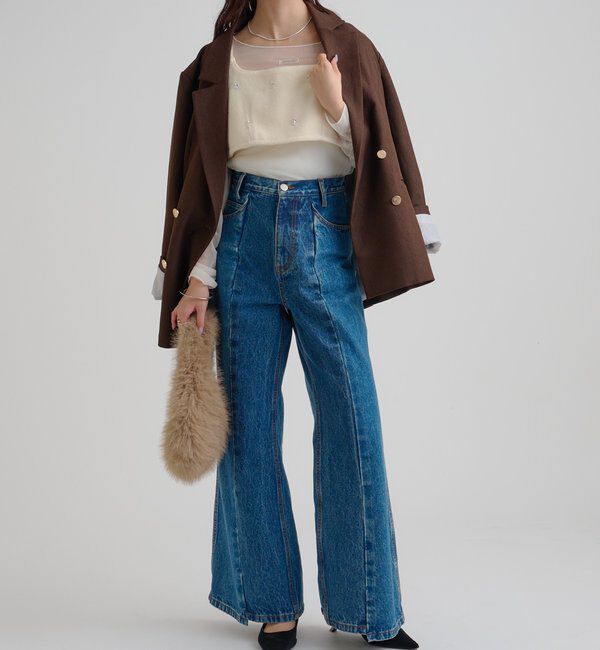  「ウールライク ビジュービスチェ」|シャツ・ブラウス|