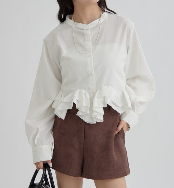  「ウェーブフリルブラウス」|シャツ・ブラウス|