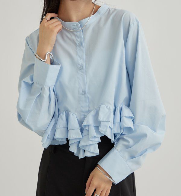  「ウェーブフリルブラウス」|シャツ・ブラウス|