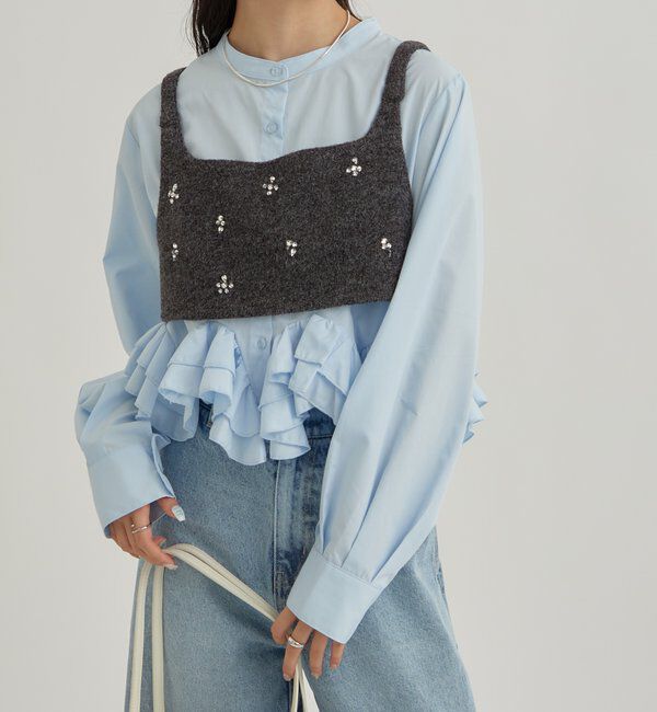  「ウェーブフリルブラウス」|シャツ・ブラウス|