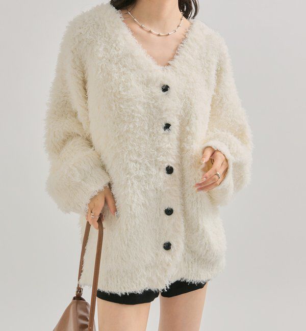  「ループボタン カーディガン」|カーディガン|