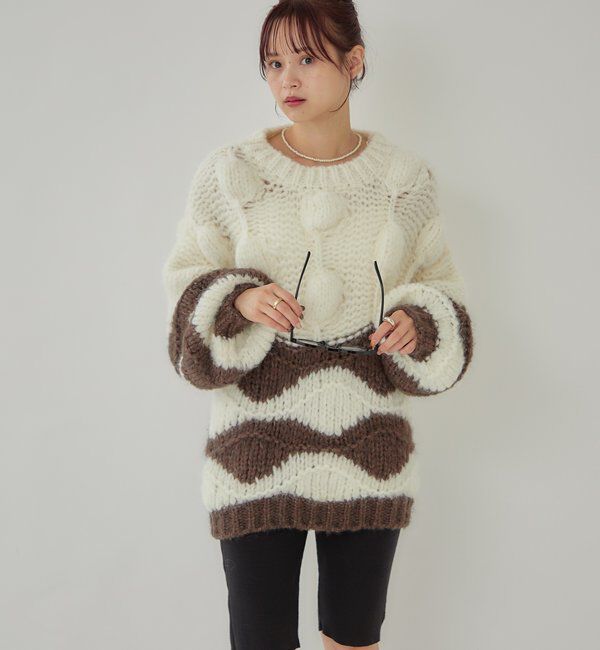  「ぽこぽこウェーブニット」|ニット・セーター|