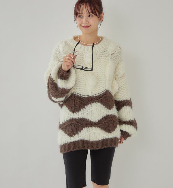  「ぽこぽこウェーブニット」|ニット・セーター|
