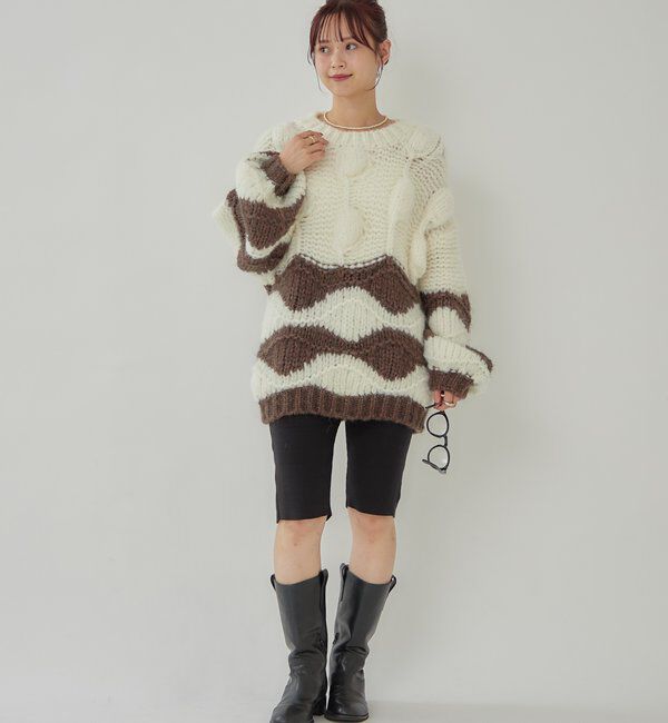  「ぽこぽこウェーブニット」|ニット・セーター|