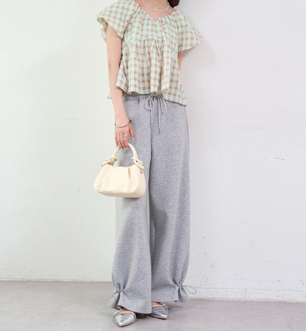  「チェックパフブラウス」|シャツ・ブラウス|