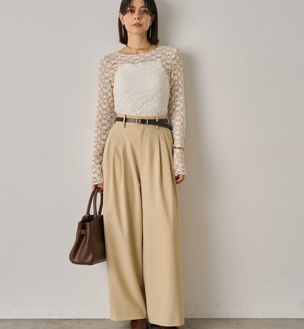  「3タックワイドパンツ」|チノ|