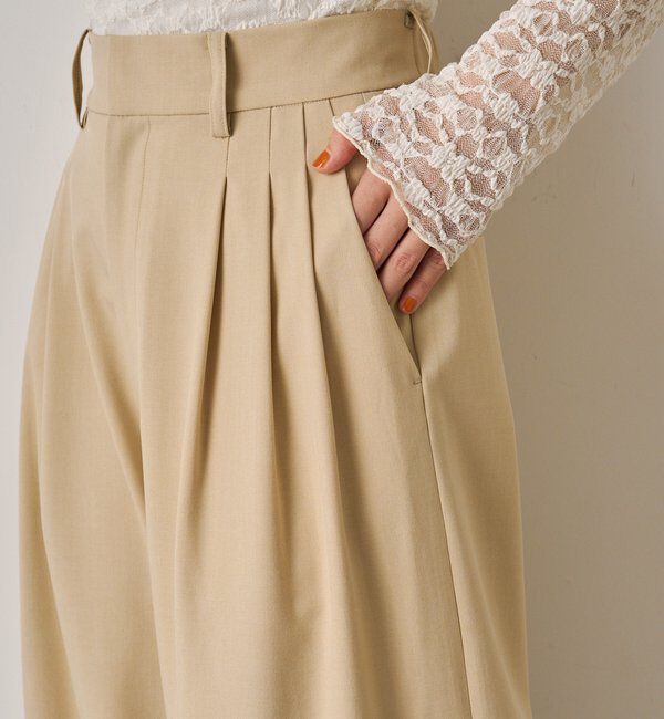  「3タックワイドパンツ」|チノ|