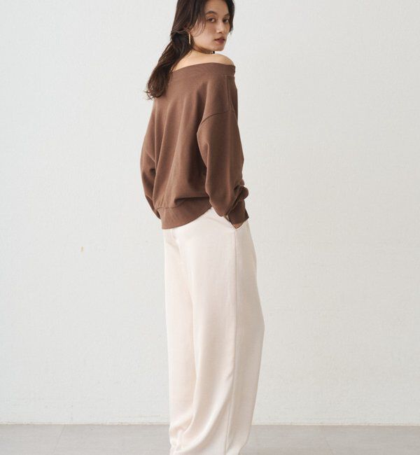  「ワイドベルトサテンパンツ 2nd」|チノ|