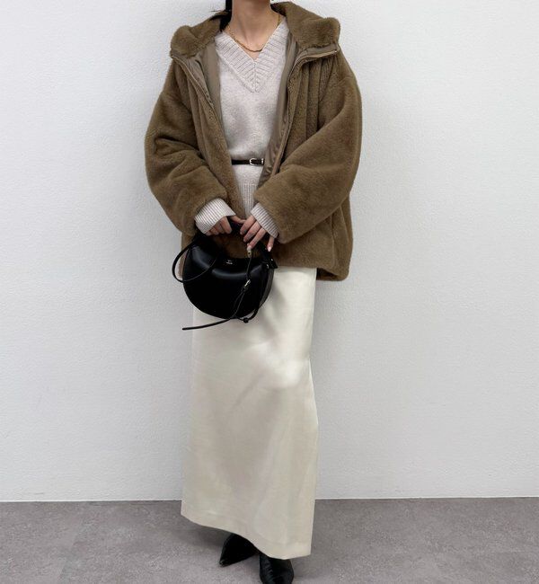  「フードフェイクファーブルゾン」|ベスト・ジレ|