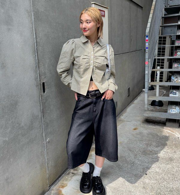  「パフスリーブギャザーブラウス」|シャツ・ブラウス|