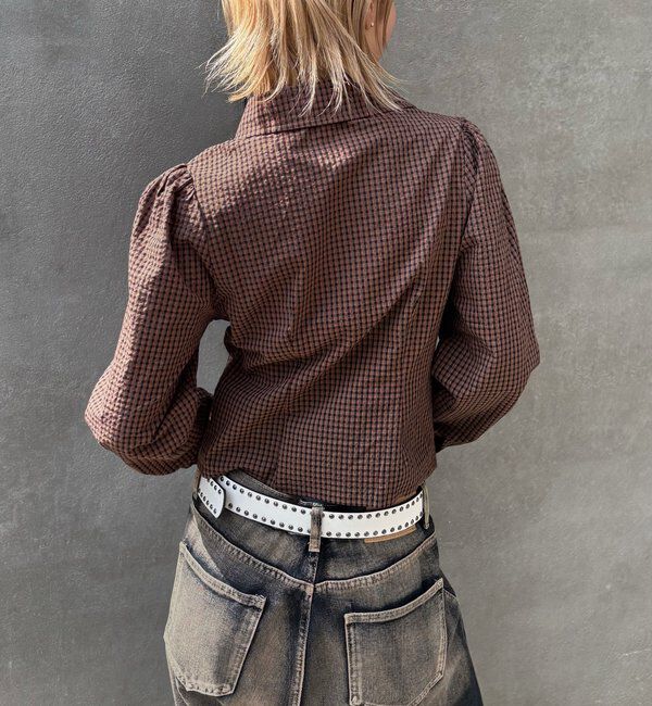  「パフスリーブギャザーブラウス」|シャツ・ブラウス|