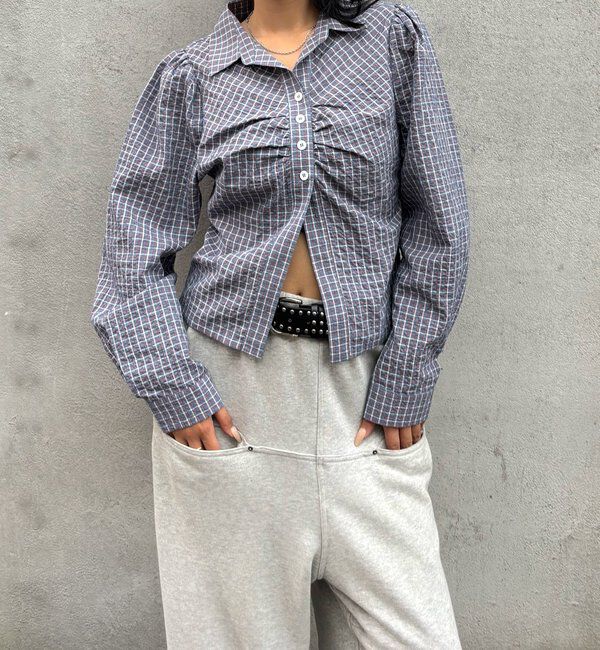  「パフスリーブギャザーブラウス」|シャツ・ブラウス|