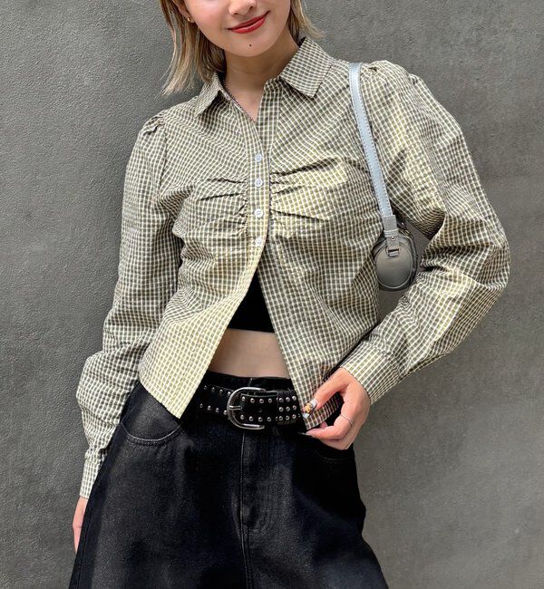  「パフスリーブギャザーブラウス」|シャツ・ブラウス|