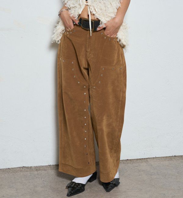  「スウェードダブルニーパンツ」|チノ|