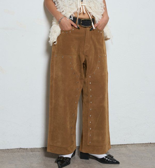  「スウェードダブルニーパンツ」|チノ|