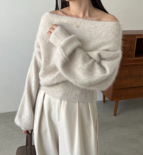  「【上質な着心地/全骨格細見え】〈C.L〉FOXカシミアドルマンニット」|ニット・セーター|