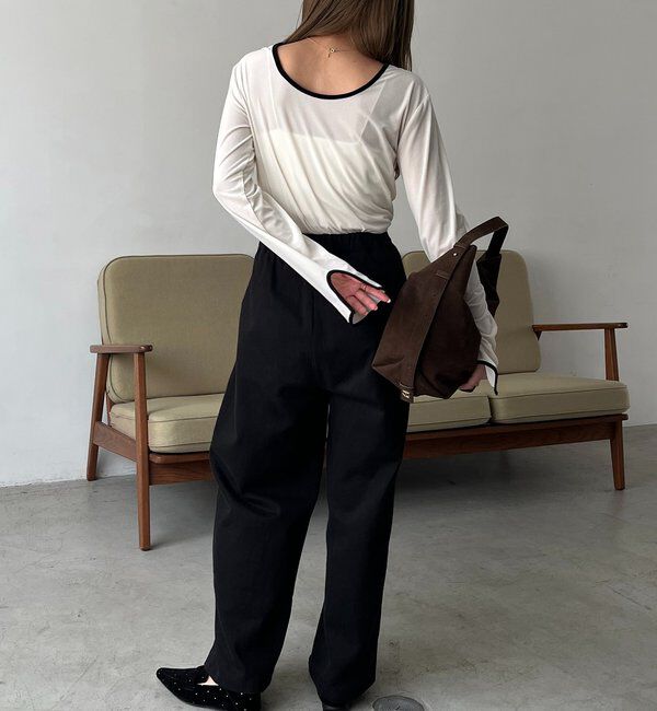  「【前後2WAY】ベロアリンガーTシャツ」|Tシャツ・カットソー|