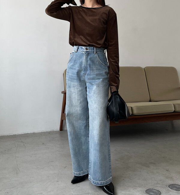  「【前後2WAY】ベロアリンガーTシャツ」|Tシャツ・カットソー|