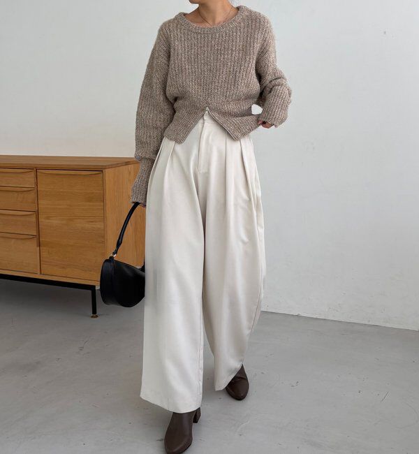  「裾ジップラメプルオーバー」|ニット・セーター|