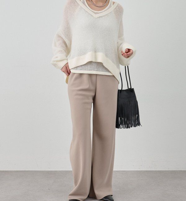  「ダブルクロスワイドパンツ」|チノ|