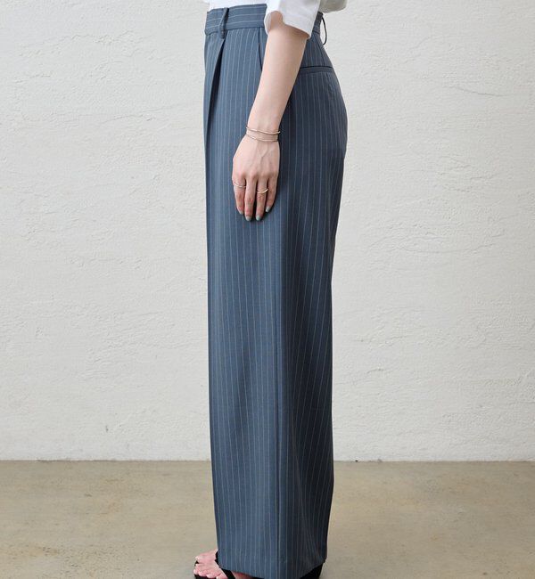  「ストライプウエストデザインパンツ」|チノ|
