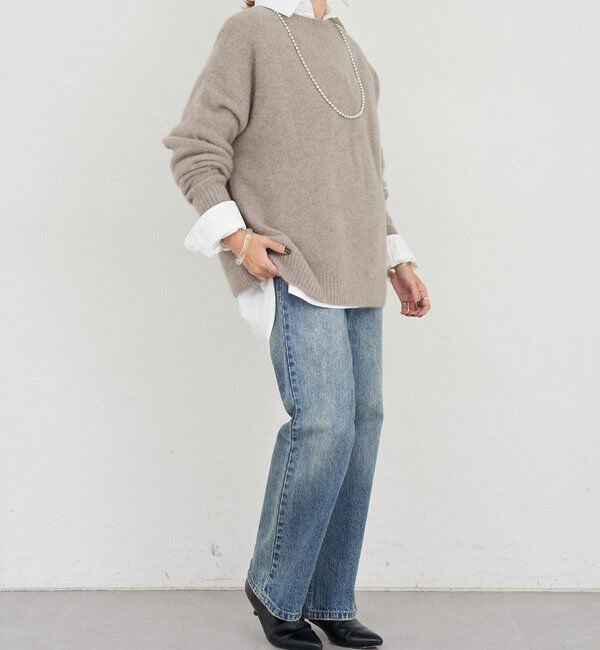  「ファーウールクルーネックニット」|ニット・セーター|