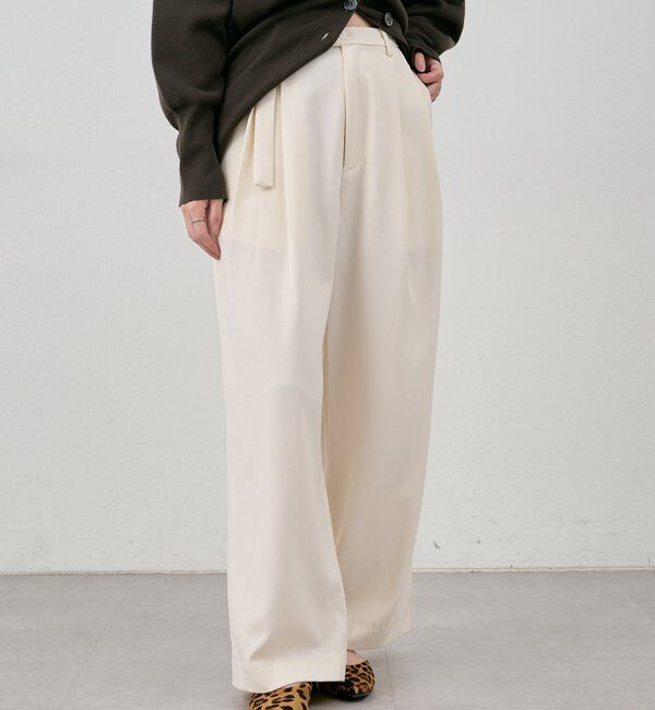  「ダブルタックワイドパンツ」|チノ|