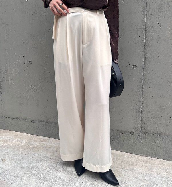  「ダブルタックワイドパンツ」|チノ|