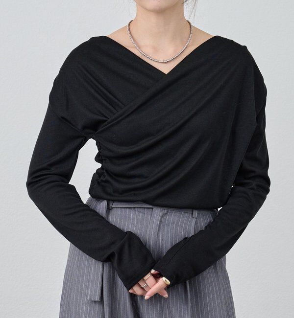  「カシュクールカットソー」|Tシャツ・カットソー|