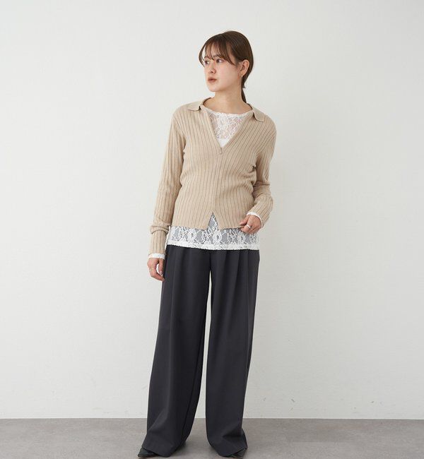  「【インフルエンサー＠tsuru00コラボ】3タックスラックスパンツ」|チノ|