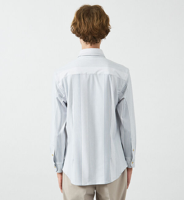 ABAHOUSE「【FLEX SHIRTS】360&deg;ストレッチ パッチワークストライプシャツ /」|シャツ・ブラウス|