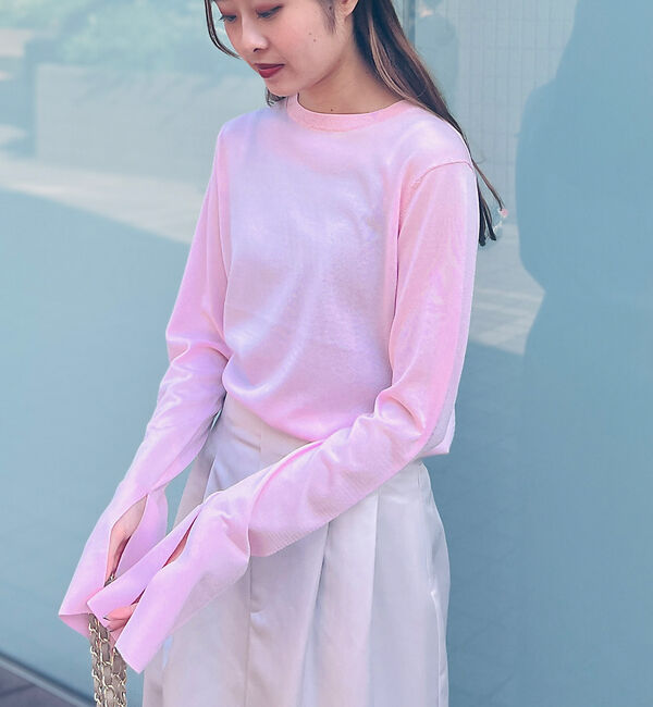 Rouge vif「スリーブスリット ニットプルオーバー」|ニット・セーター|