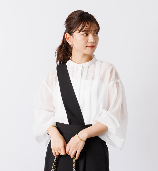 Rouge vif「シアータックフレアブラウス」|シャツ・ブラウス|