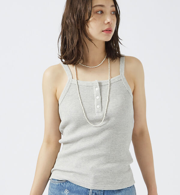 Rouge vif「【FRUIT OF THE LOOM】サーマルキャミソール / ワッフル / コ」|キャミソール|グレー