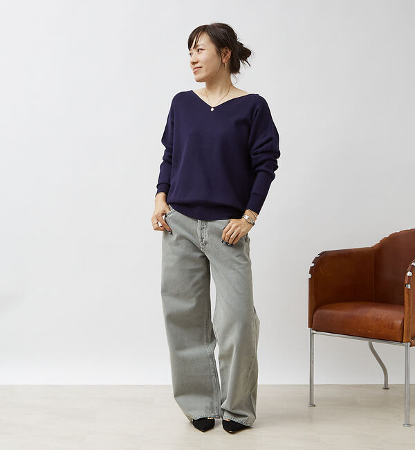 Rouge vif「スムース2WAYパールニット」|ニット・セーター|