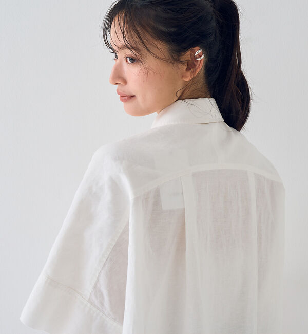 Rouge vif「麻混変形フォルムシャツ」|シャツ・ブラウス|