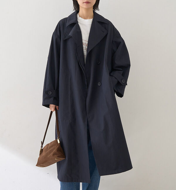 Rouge vif「撥水フォルムステンカラーコート」|ステンカラーコート|ネイビー