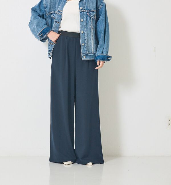 Rouge vif「【人気追加】ストレッチダンボールタックワイドパンツ」|その他|