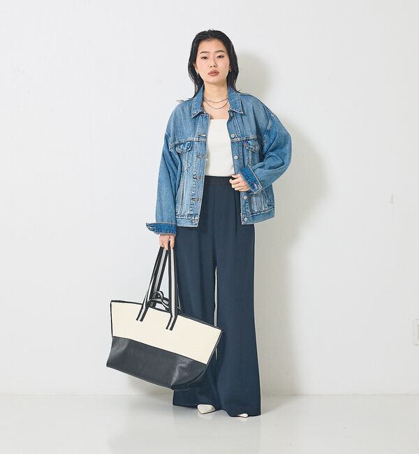 Rouge vif「【人気追加】ストレッチダンボールタックワイドパンツ」|その他|