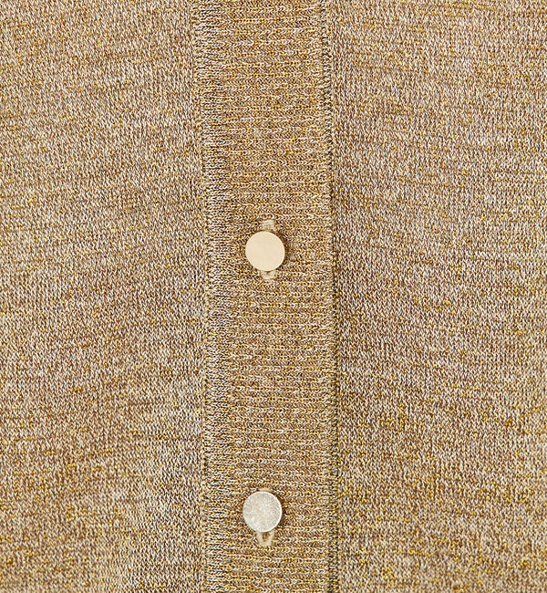 qualite「【夏の羽織りにおすすめ】ラメハイゲージニットカーデ」|カーディガン|