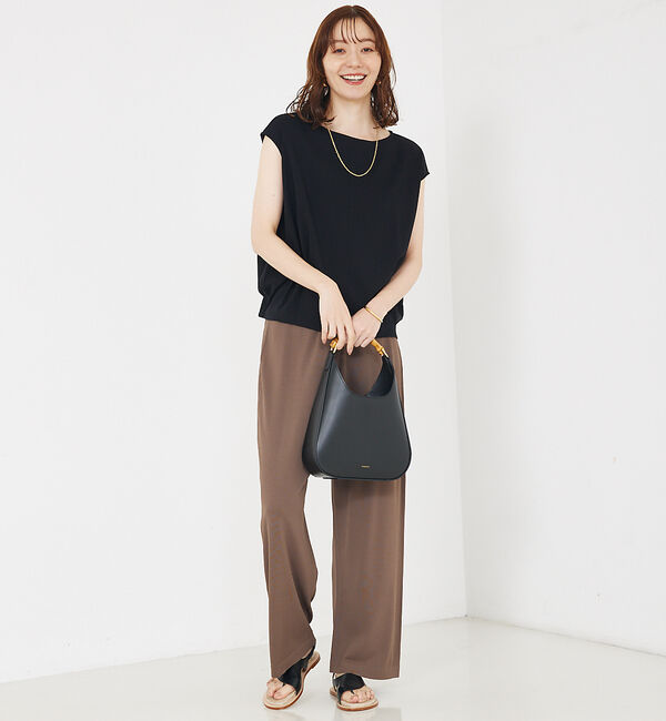 qualite「【セットアップ対応】接触冷感/レーヨンストレッチニットパンツ」|その他|