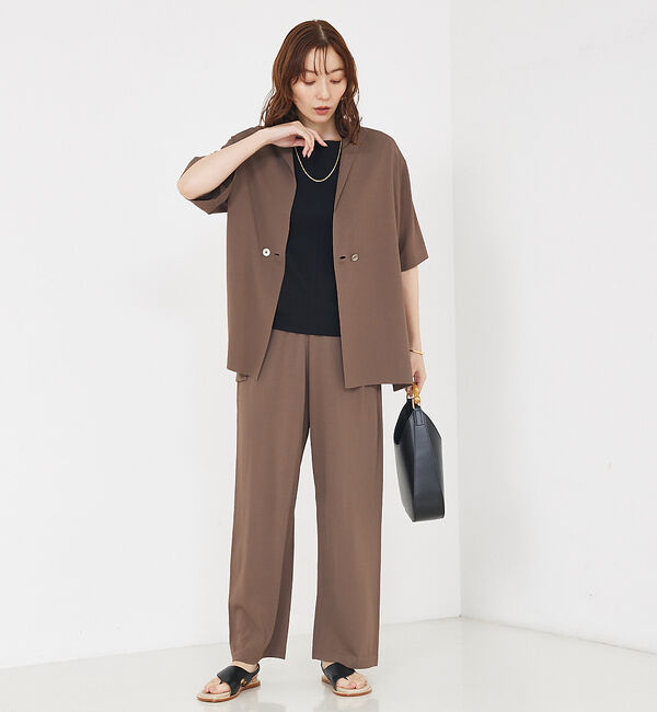 qualite「【セットアップ対応】接触冷感/レーヨンストレッチニットパンツ」|その他|